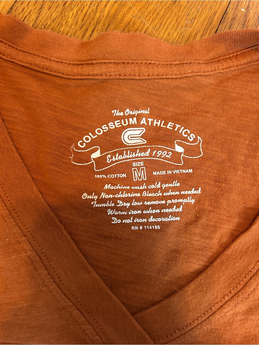 Texas Longhorns Women's Orange V-Neck Tee - Picture 3 of 3